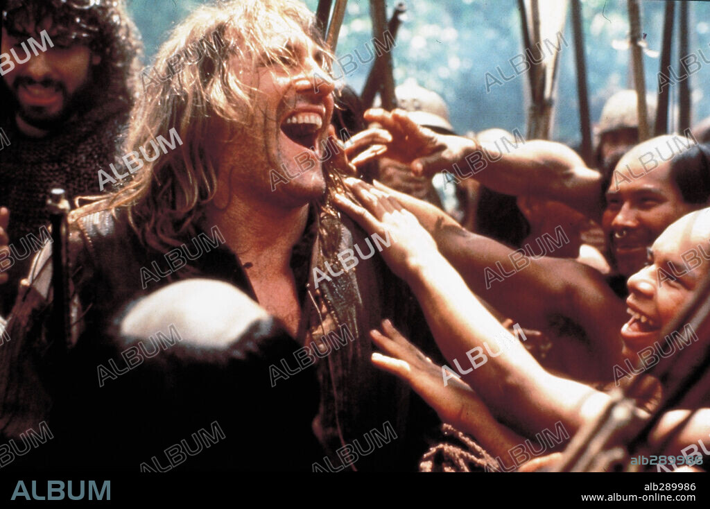 Christopher Columbus and GERARD DEPARDIEU. GERARD DEPARDIEU in 1492: CONQUEST OF PARADISE, 1992, directed by RIDLEY SCOTT. Copyright DUE WEST-LEGEND-CYRK.
