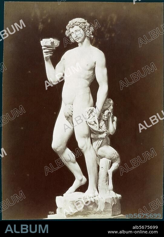 Michel-Ange (Michelangelo Buonarroti, dit en fr.); 1475-1564. "Bacchus", 1496-1497. Marbre, H. 2,03. Florence, Musée du Bargello.
