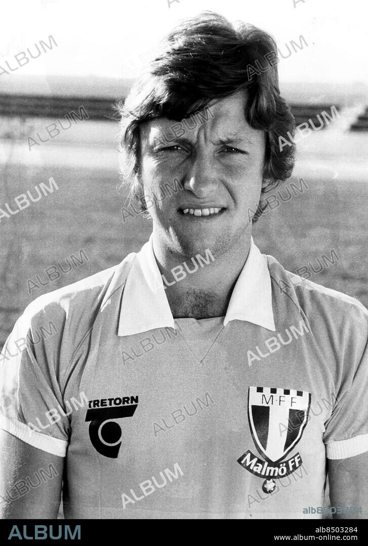 Tore Cervin, fotboll, Malmö FF, MFF, porträtt 1978. Kom till MFF 1972 från B.K. Lydia. Hobby:tennis, Favoritsplare: Francis. (c) Sydsvenskan / IBL Bildbyrå.