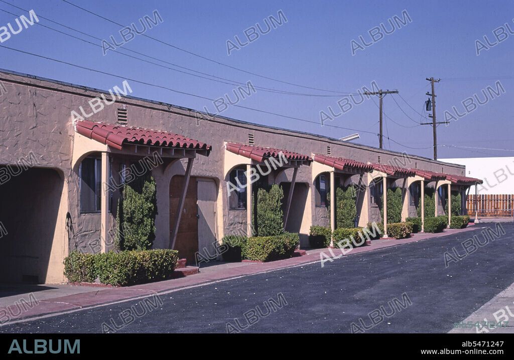 1980s United States -  Gateway Motel, Merced, California 1987 .