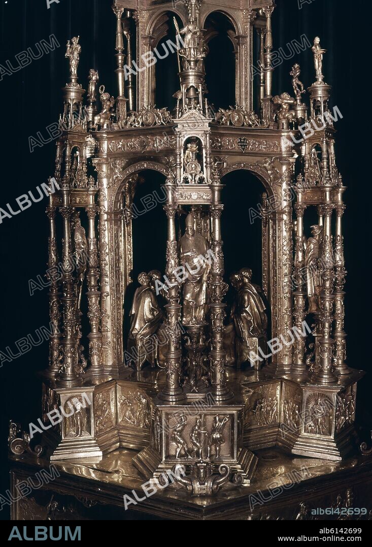 ANTONIO DE ARFE (1510-1571). CUSTODIA DE ASIENTO - DETALLE DE LA PARTE INFERIOR - 1539/44 Y 1573.