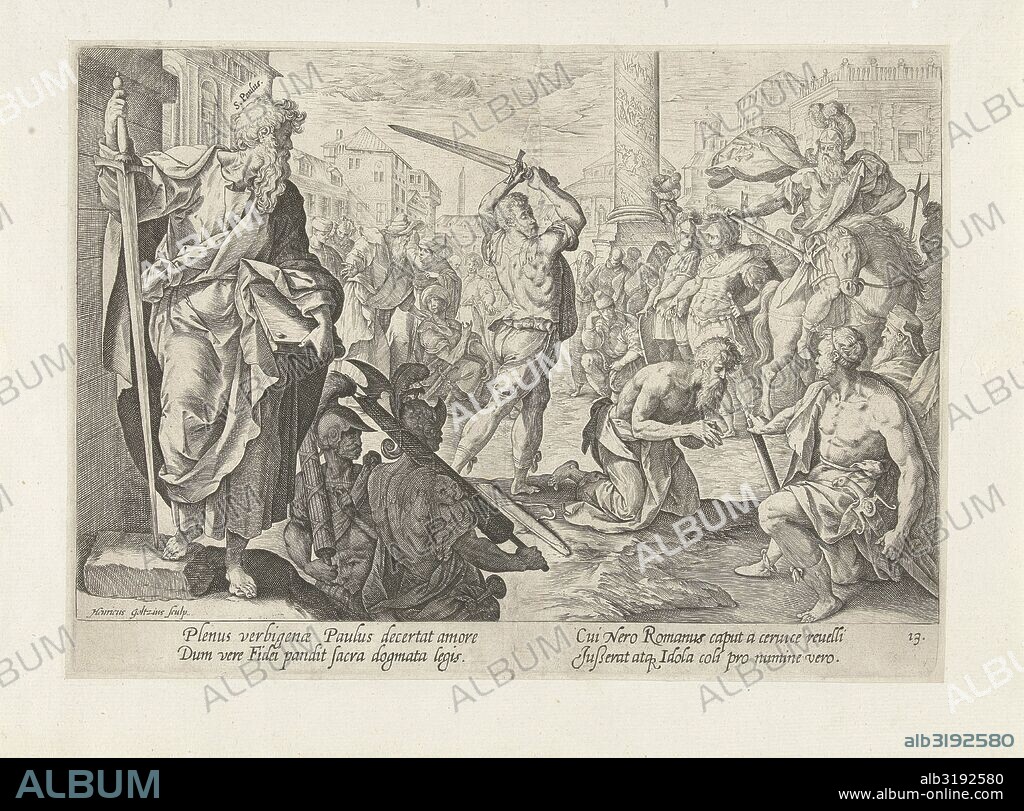 The Martyrdom of St. Paul, Hendrick Goltzius, Maerten de Vos, 1577 - 1582.