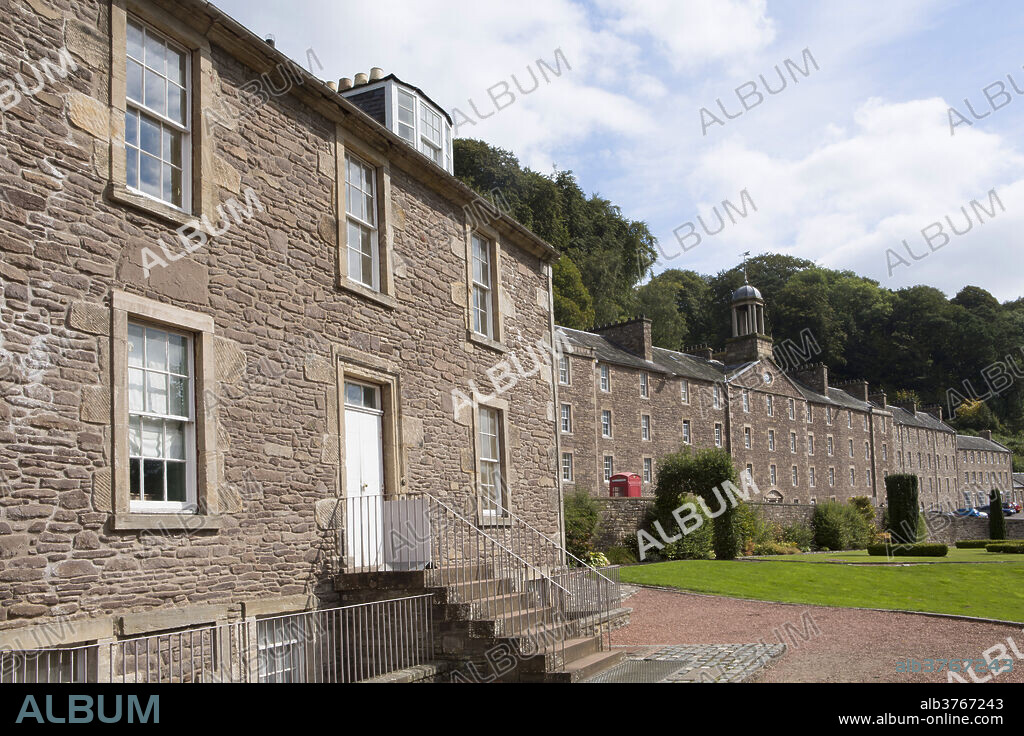 New Lanark, UNESCO World Heritage Site, Lanarkshire, Scotland, United Kingdom, Europe.