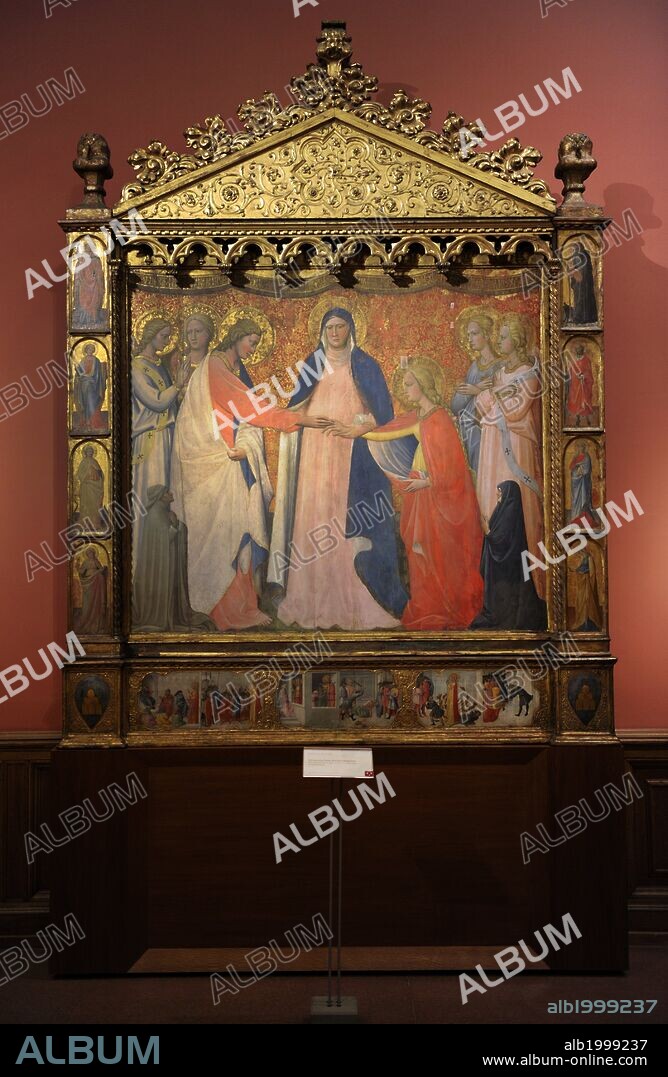 GIOVANNI DAL PONTE. Gothic Art. Italy. Giovanni da Ponte (1385-1437). Italian painter active in Florence. The Mystic Marriage of Saint Catherine of Alexandria, 1421. Museum of Fine Arts. Budapest. Hungary.