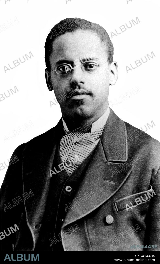 Lewis Howard Latimer (1848 - 1928) was an African-American inventor.  In 1876, Alexander Graham Bell employed Latimer to draft the necessary drawings required to receive a patent for Bell's telephone. In 1882, Latimer received a patent for the "Process of Manufacturing Carbons", an improved method for the production of carbon filaments for lightbulbs. No photographer credited, undated (cropped and cleaned).