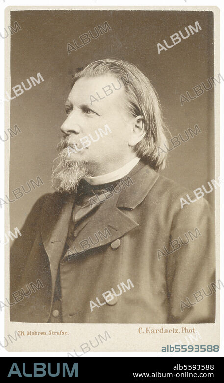Gutzkow, Karl Writer and publicist Berlin 17.3.1811 - Frankfurt o. t. M. 16.12.1878. Portrait photo, c. 1870 (C.Kardaetz, Berlin).