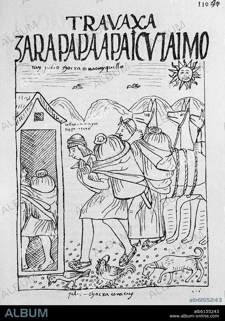 FELIPE GUAMAN POMA DE AYALA (1535-1617). NUEVA CRONICA Y BUEN GOBIERNO-TRABAJOS DE JULIO                                           (1535/1617.