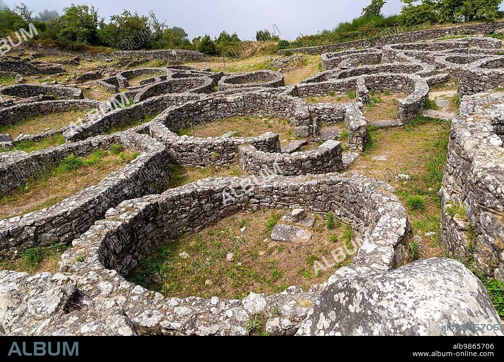 Archaeological site of Castro de Santa Trega, Castro Culture settlement, A Guarda, Pontevedra Province, Galicia, Spain