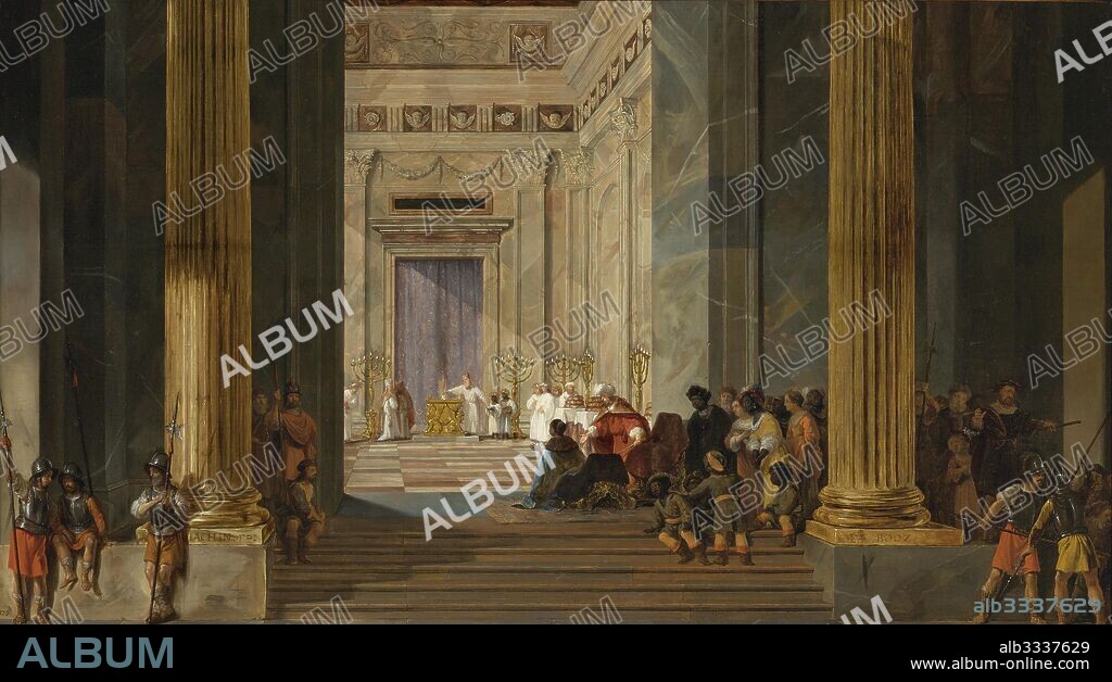 SALOMON DE BRAY. The Queen of Sheba before the Temple of King Solomon in Jerusalem.