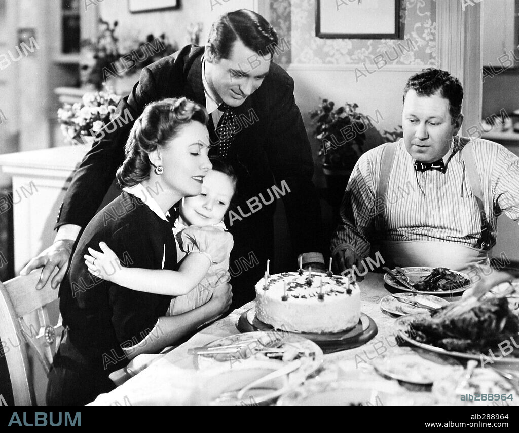 CARY GRANT, EDGAR BUCHANAN and IRENE DUNNE in PENNY SERENADE, 1941, directed by GEORGE STEVENS. Copyright COLUMBIA PICTURES.