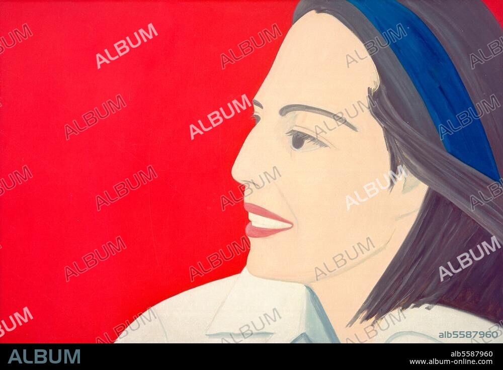 ALEX KATZ. Katz, Alex born 1927. "The Red Smile", 1963. Oil on canvas, 200 × 291.5 cm. New York, Whitney Museum of American Art.