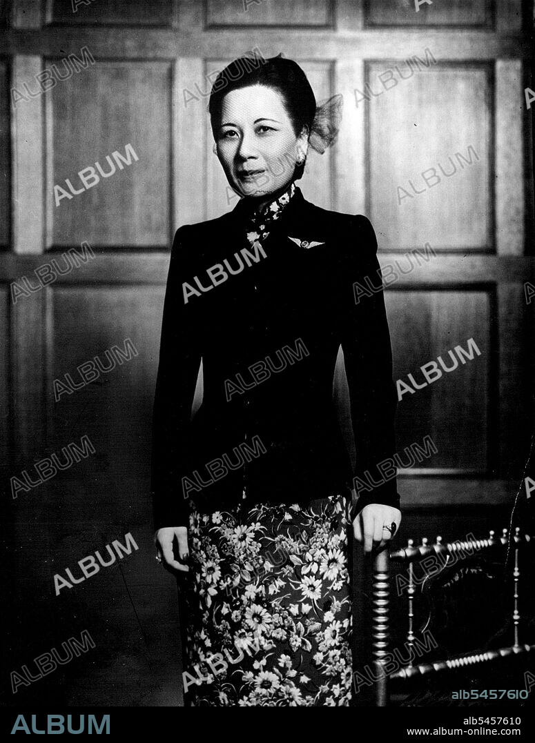 Madame Chiang Kai-Shek, First Lady Of China -- A portrait study by Karsh, ottawa taken during Mme. Chiang's recent visit to the U.S.A. and Canada. March 24, 1948. (Photo by Photo Pictorial Press).