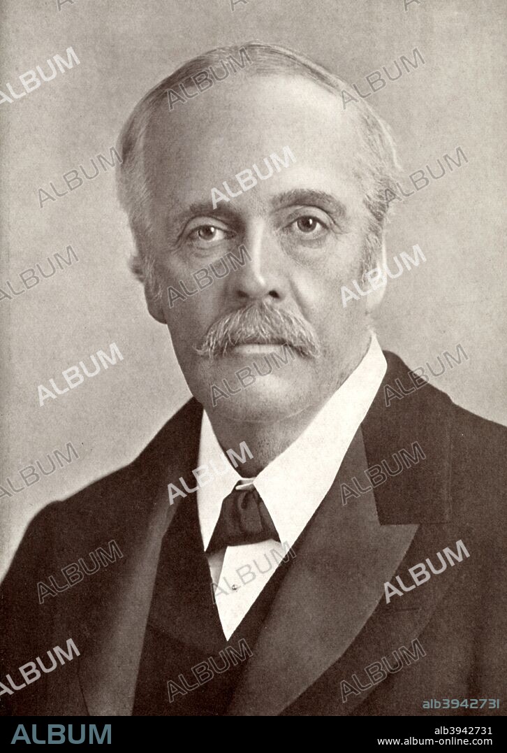 Arthur James Balfour, 1st Earl of Balfour, British statesman and Prime Minister, 1912. A Conservative, Balfour (1848-1930) was Prime Minister from 1902-1905. He is best remembered as the author of the Balfour Declaration of 1917 which supported the Zionist objective of a Jewish state in Palestine. Supplement to The Bookman, 1912.