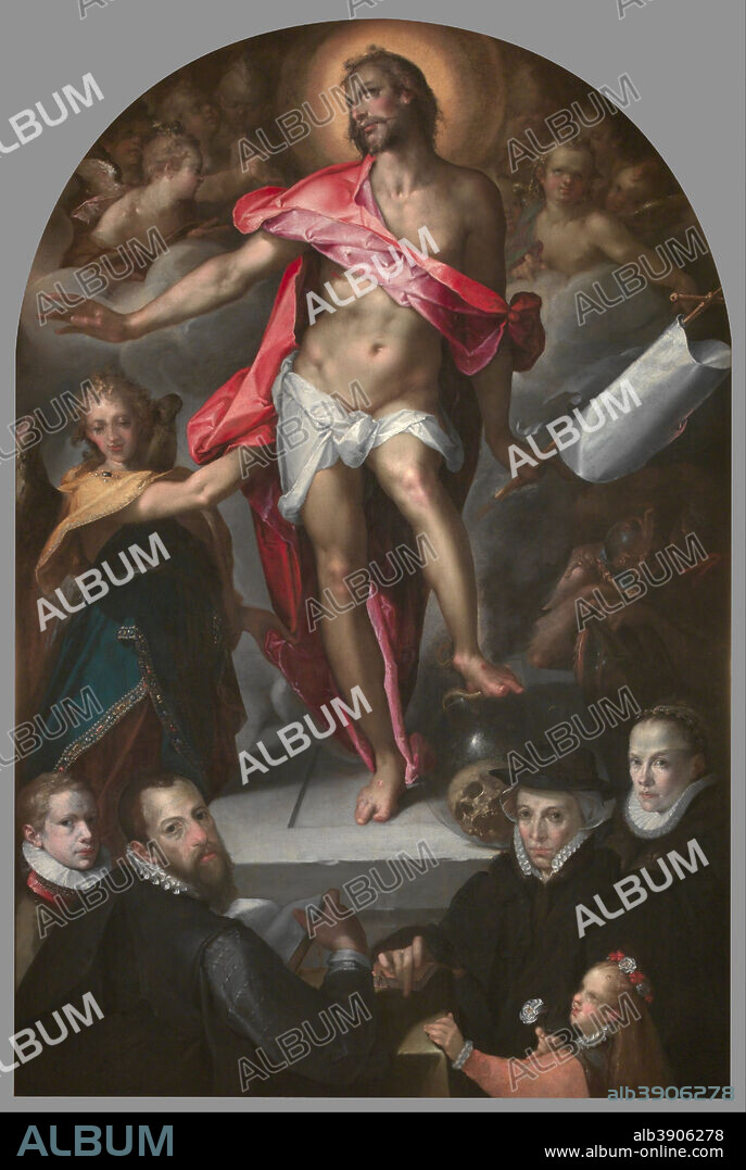 BARTHOLOMEUS SPRANGER. Epitaph of Goldsmith Nicolas Müller of Prague. Date/Period: 1592 - 1593. Painting. Oil on canvas.