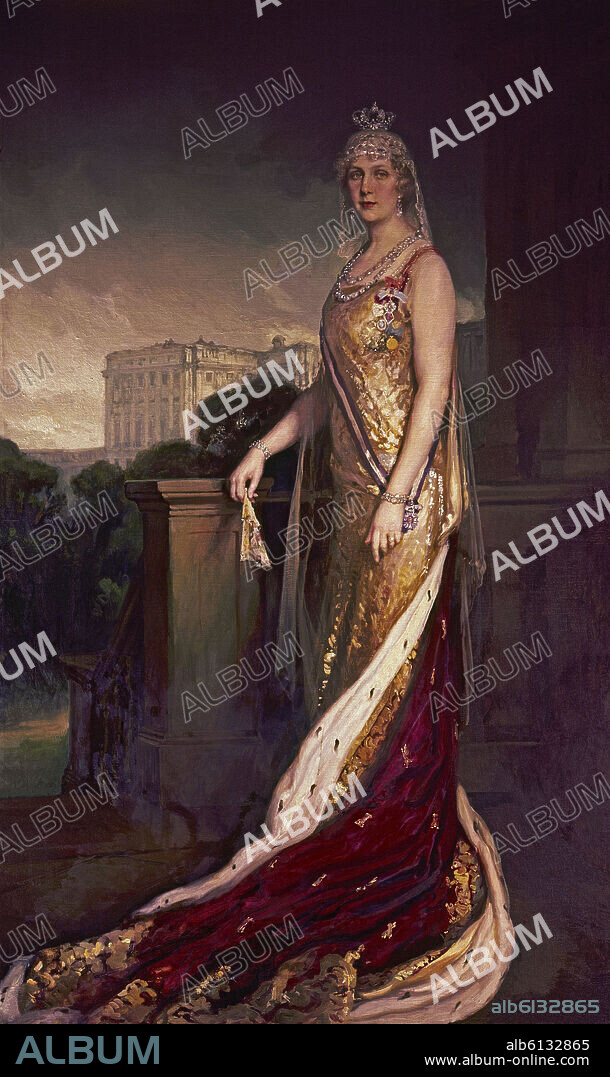 FERNANDO ALVAREZ DE SOTOMAYOR. LA REINA VICTORIA EUGENIA - 1925.