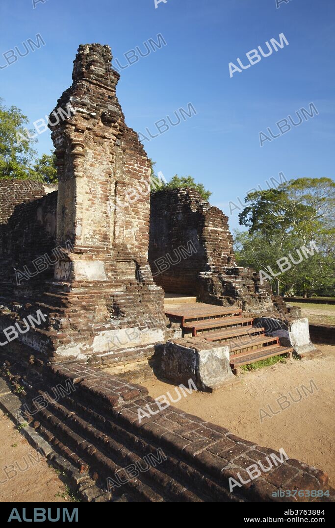 Potgul Vihara, Southern Ruins, Polonnaruwa, UNESCO World Heritage Site, North Central Province, Sri Lanka, Asia.