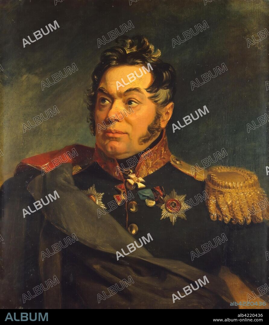 GEORGE DAWE. 'Portrait of Vasily D. Laptev (1758-1825)'. The Military Gallery of the Winter Palace. No later than 1825. Dimensions: 70x62,5 cm.