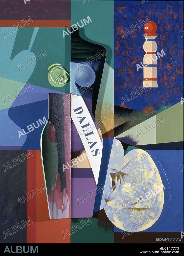 ANDRÉS CILLERO. DALLAS - SOLO LA LUZ ENGENDRA LOS JUGUETES - 1993 -146x114x15 - ENSAMBLAJE PINTADO.