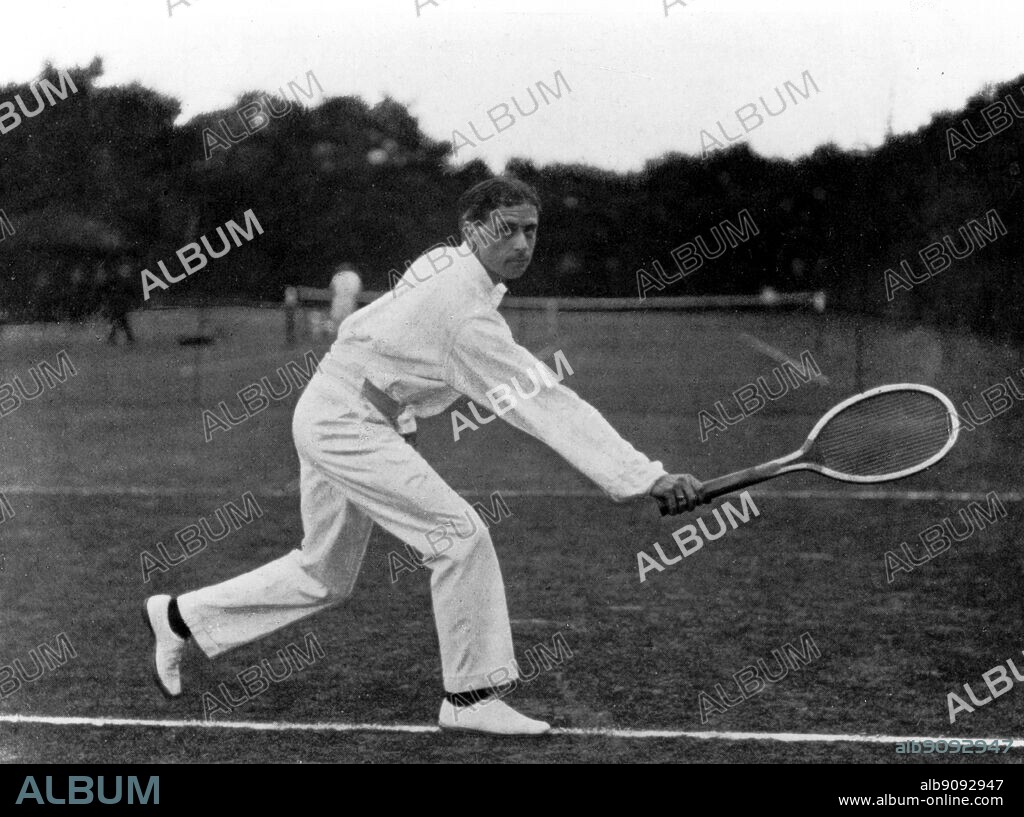 Laurie Doherty, Wimbledon champion 1902-6. The Encyclopedia of Tennis page 125.