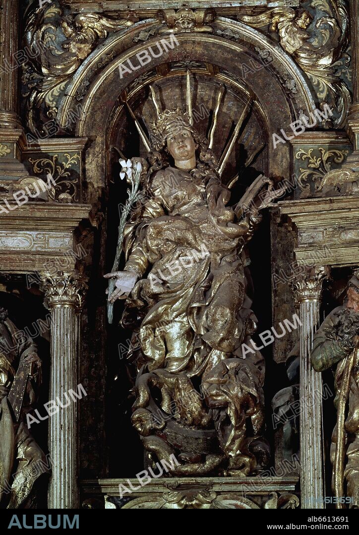JUAN DE JUNI. INMACULADA - DETALLE DEL RETABLO DE LA ANTIGUA O RETABLO MAYOR DE LA CATEDRAL DE VALLADOLID - SIGLO XVI.