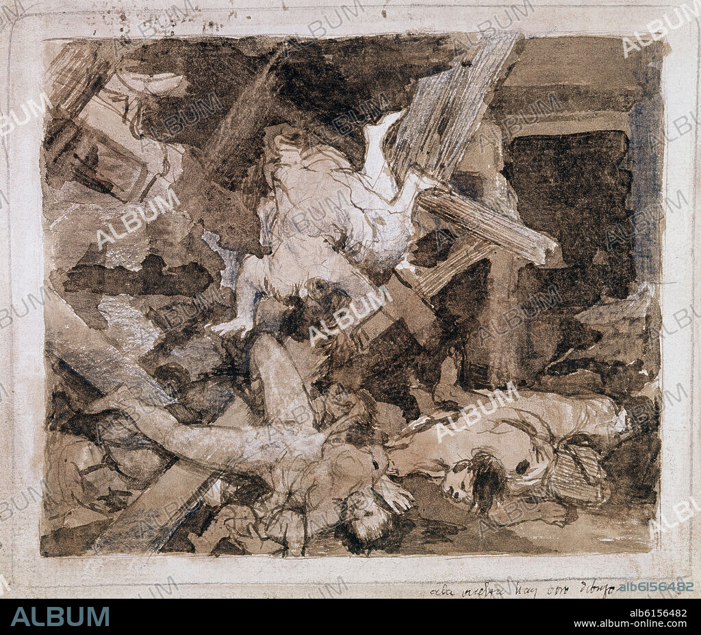 FRANCISCO DE GOYA (1746-1828). DESASTRES DE LA GUERRA (1810-1815) - DESASTRE Nº 30 - ESTRAGOS DE LA GUERRA - DIBUJO.