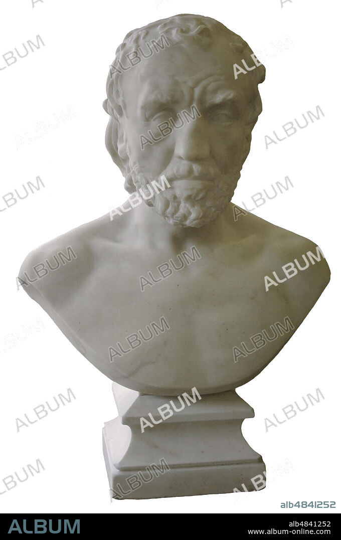 Auguste Rodin (1840-1917). Escultor francés. El hombre con la nariz rota,1875. Mármol tallado por Leon Fourquet durante el invierno de 1874-1875. Museo Rodin. París. Francia.
