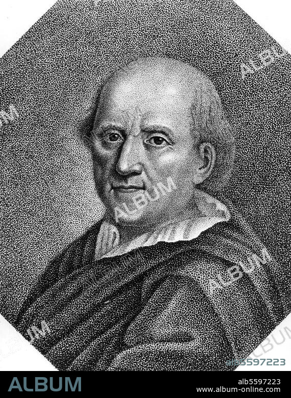Klopstock, Friedrich Gottlieb Dichter Quedlinburg 2.7.1724 - Hamburg 14.3.1803. Porträt. Punktierstich, um 1820, von Christian Gottfried Zschoch (1775-1833) nach zeitgenössischem Bildnis. 9,2 × 7,2 cm. Berlin, Sammlung Archiv für Kunst und Geschichte.