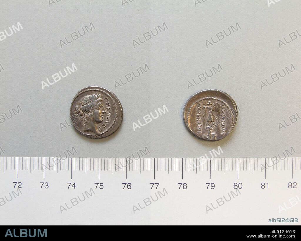 Mint: Rome, Magistrate: C. Memmius C.f., Denarius from Rome, 56 B.C., Silver, 3.98 g, 11:00, 19.2 mm, Made in Rome, Italy, Roman, 1st century B.C., Numismatics.