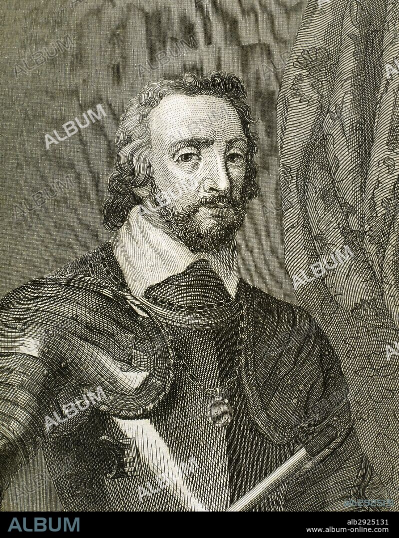 Alonso PEREZ DE GUZMAN, llamado GUZMAN EL BUENO (León,1256-Sierra de Gaucín,1309). Noble castellano, hijo bastardo de Pedro Núñez de Guzmán. Participó en la conquista de Tarifa (1292) y fue uno de los más grandes defensores de Andalucía frente a los musulmanes. Grabado del año 1850.