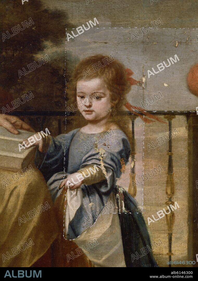 ALONSO CANO. LA EDUCACION DE LA VIRGEN - DETALLE DE LA VIRGEN MARIA - SIGLO XVII - OLEO/LIENZO - BARROCO ESPAÑOL - CONJ Nº 83461 - CUADRO EN RESTAURACION.