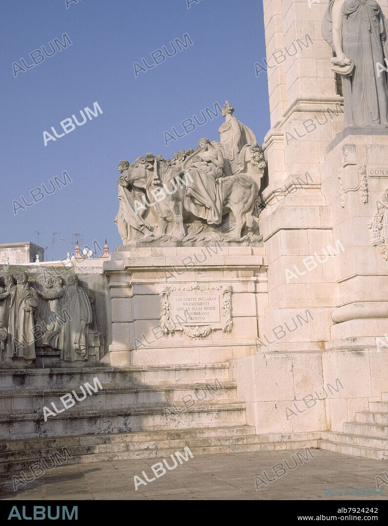 MARINAS ANICETO / LOPEZ OTERO M. MONUMENTO A LAS CORTES DE CADIZ DE 1812- ALEGORIA DE LA AGRICULTURA - REALIZADO ENTRE 1912 Y 1929.