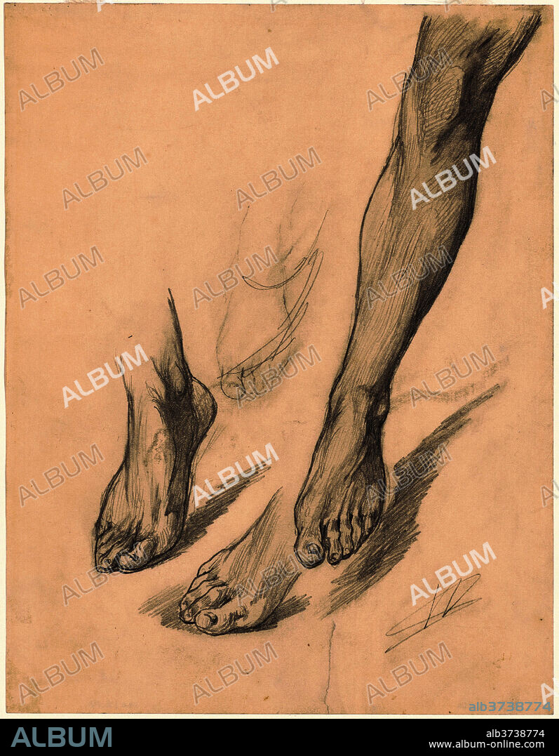 WALTER SHIRLAW. Studies of Feet. Dated: c. 1872. Dimensions: sheet: 25.4 × 19.69 cm (10 × 7 3/4 in.). Medium: graphite on laid paper.