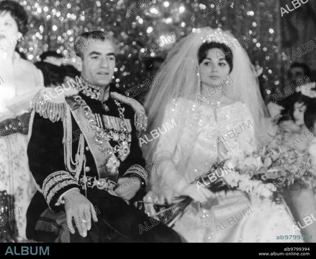 Wedding of Mohammed Reza Pahlavi and Farah Diba, tehran, iran, 1959.
