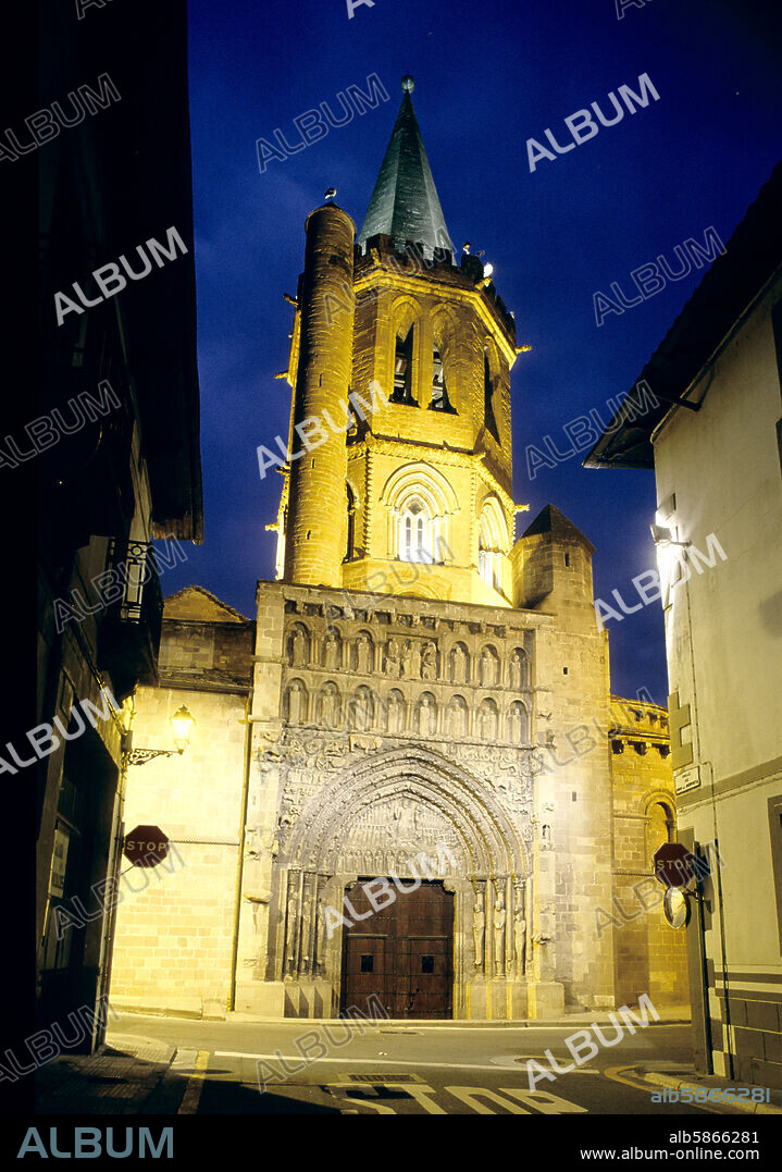 Sangüesa / Sangüetza; Iglesia románica de Santa María la Real (Camino de Santiago).