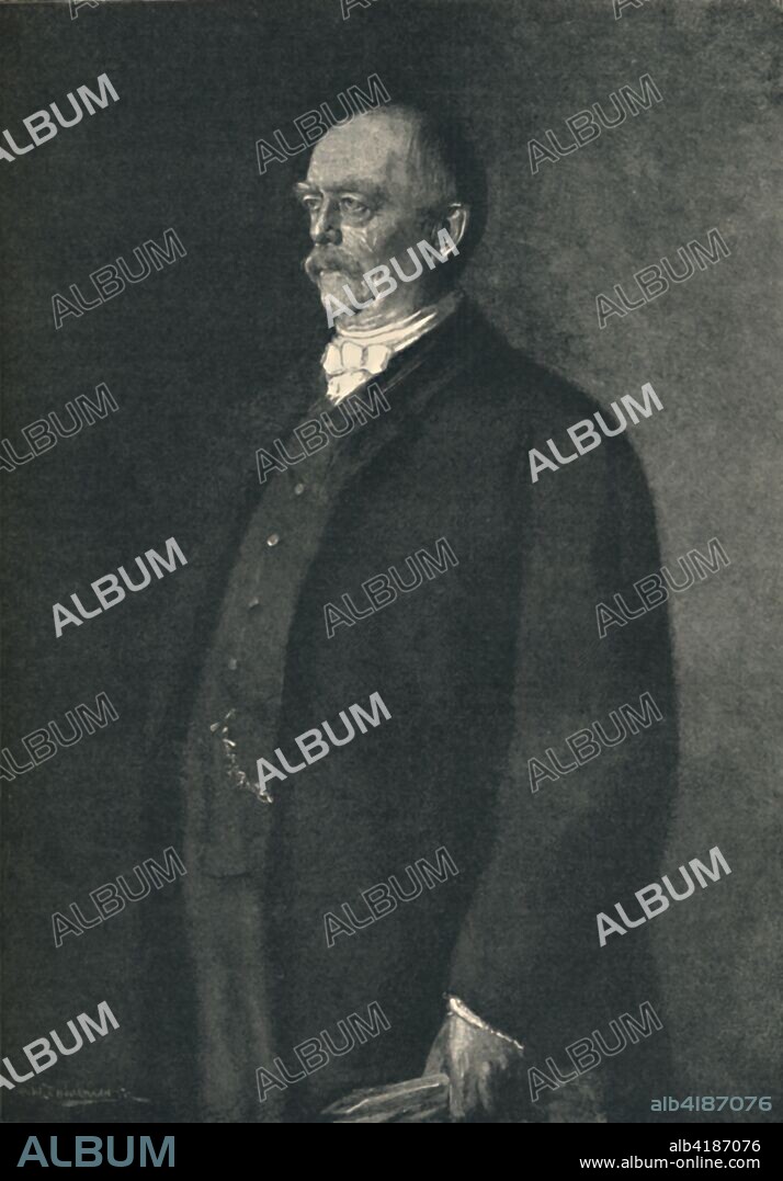 'Otto Von Bismarck', 1886. Otto von Bismarck (1815-1898)  became the Prussian prime minister in 1862. Victory against the Austrians in 1866 led to the reorganisation of Germany under the leadership of Prussia. During this time Bismarck was an influential figure, who went on to further unify German feeling during the Franco-Prussian war (1870-1871), and from being universally disliked became highly popular and the first Chancellor of the German Empire. From The Magazine of Art. [Cassell & Company, London, 1886].