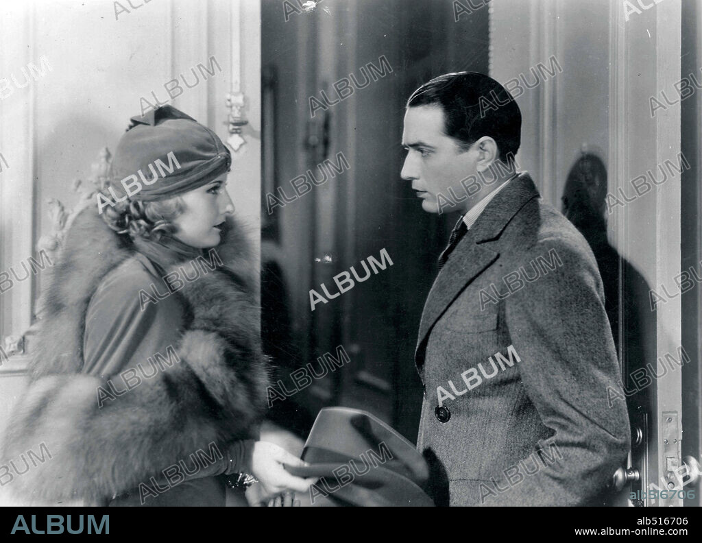 BARBARA STANWYCK y GEORGE BRENT en CARITA DE ÁNGEL, 1933 (BABY FACE), dirigida por ALFRED E. GREEN. Copyright WARNER BROTHERS.