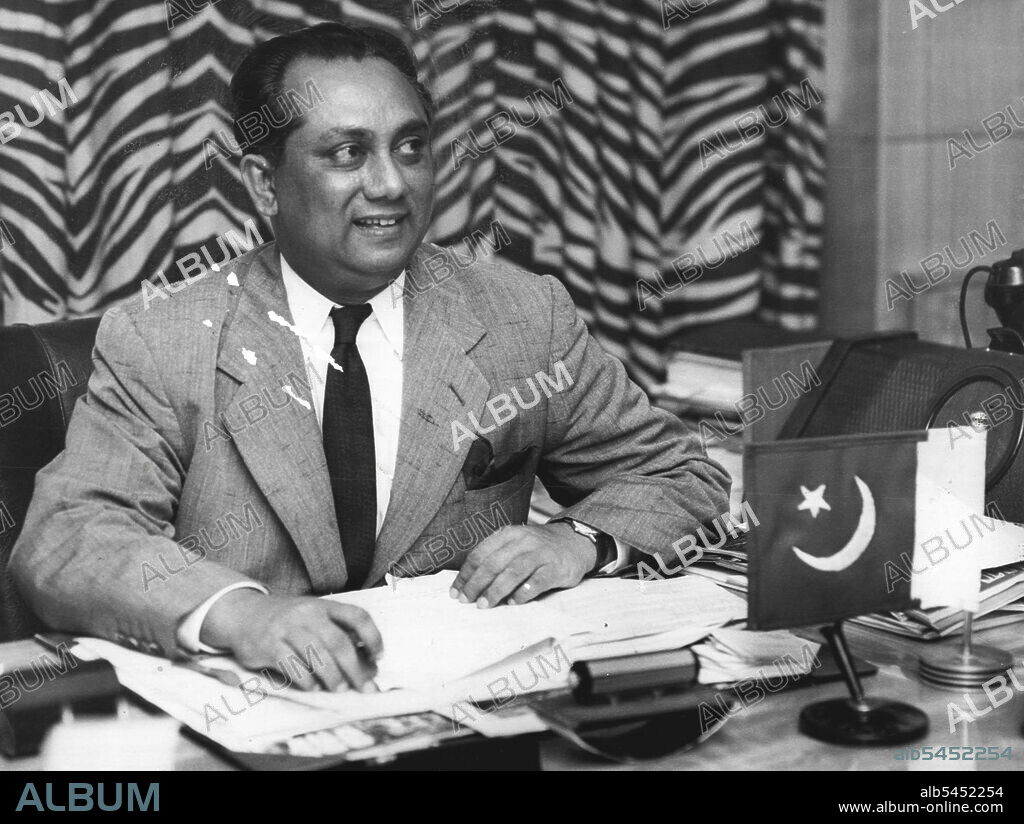 Habibur Rahman, Pakistan high commissioner photographed in his office this morning. November 29, 1955. (Photo by Wright/Fairfax Media).