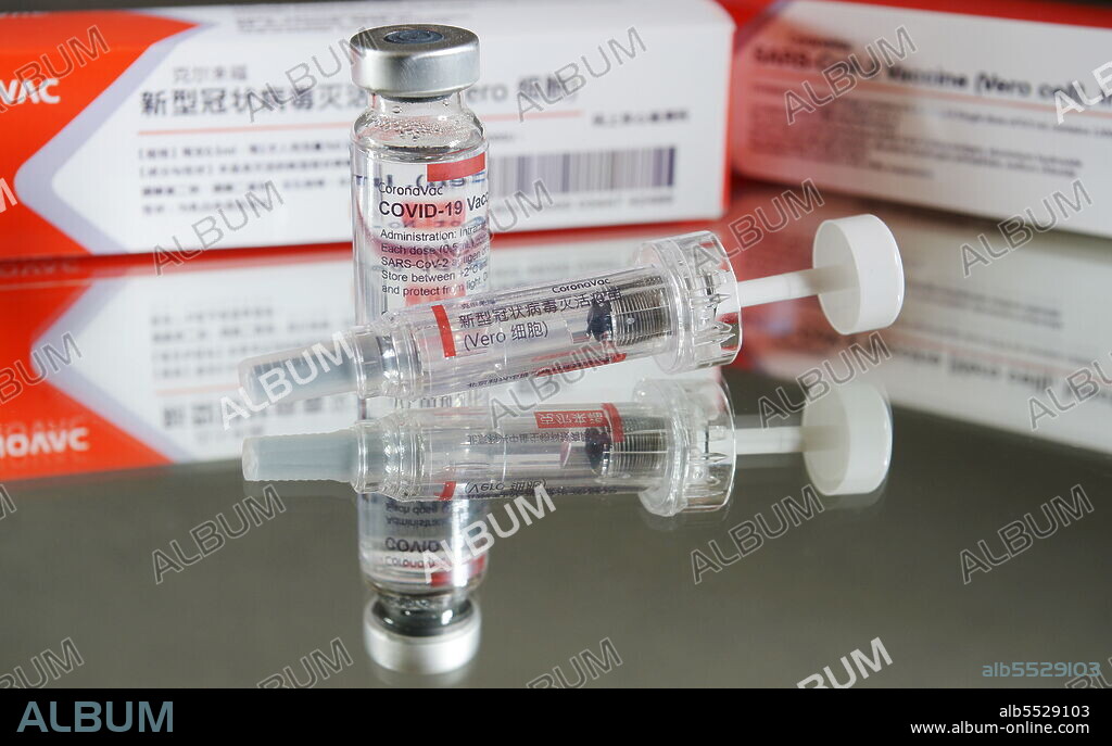 The CoronaVac vaccine, also known as Sinovac, a vaccine that aims to protect against COVID-19. CoronaVac is produced by the Chinese Sinovac Biotech company. It was used in vaccination campaigns in various countries in Asia, South America, North America, and Europe. By April 2021, Sinovac had a production capacity of 2 billion doses a yea..