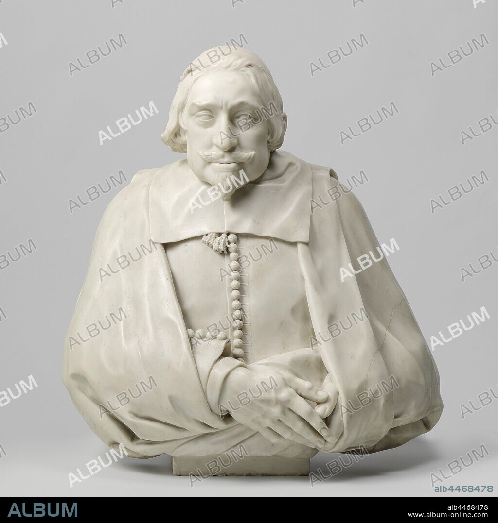 Portrait of Gerard Schaep from Cortenhoeff, Bust from Gerard Schaep, lord van Kortenhoef, historical persons, Gerard Schaep, Bartholomeus Eggers (attributed to), Amsterdam, 1663, w 136 kg.