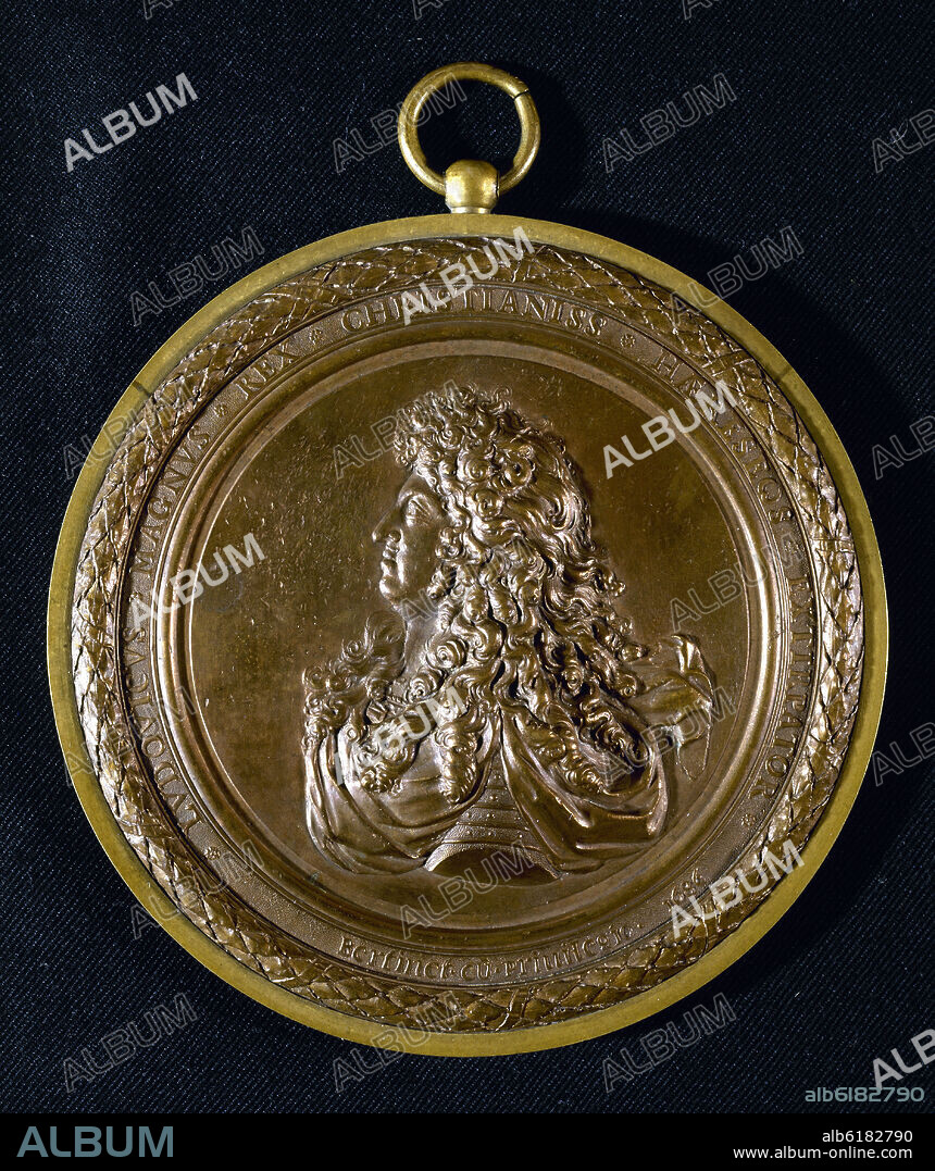 FRANCESCO BERTINETTI. MEDALLA CONMEMORATIVA-LUIS XIV-REALIZADA ENTRE 1671/87-ARTES DECORATIVAS-ESTILO BARROCO.