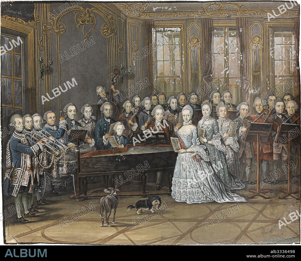 LEOPOLD AUGUST ABEL. The chamber musicians in the Mecklenburg-Schwerin court chapel at Ludwigslust in 1770.