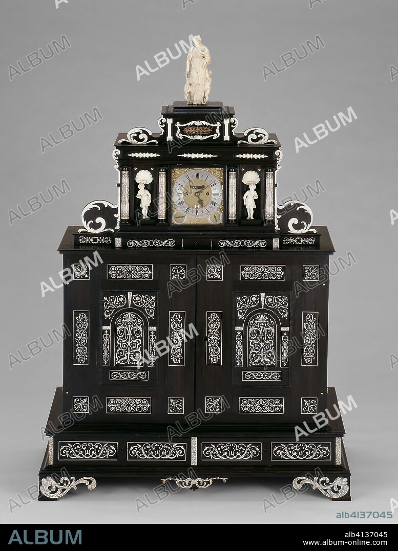 PHILIPP HAINHOFER. Cabinet. Augsburg, Germany. Date: 1655-1665. Dimensions: 160 × 110.5 × 64.8 cm (63 × 43 1/2 × 25 1/2 in.). Ebony, ivory, various woods, brass, and iron. Origin: Augsburg.