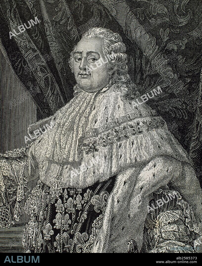 LUIS XVI (Versalles,1754-París,1793). Rey de Francia (1774-1792) y duque de Berry, nieto de Luis XV. En 1770 contrajo matrimonio con María Antonieta, hija del emperador de Austria. Luis XVI se opuso al Tercer Estado e intentó frenar el proceso revolucionario. Grabado del siglo XIX.