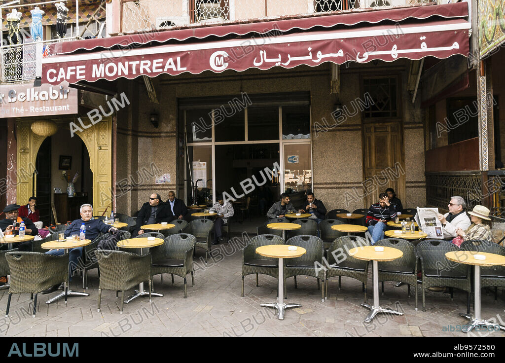 cafe Montreal,Marrakech, Marruecos, norte de Africa, continente africano.