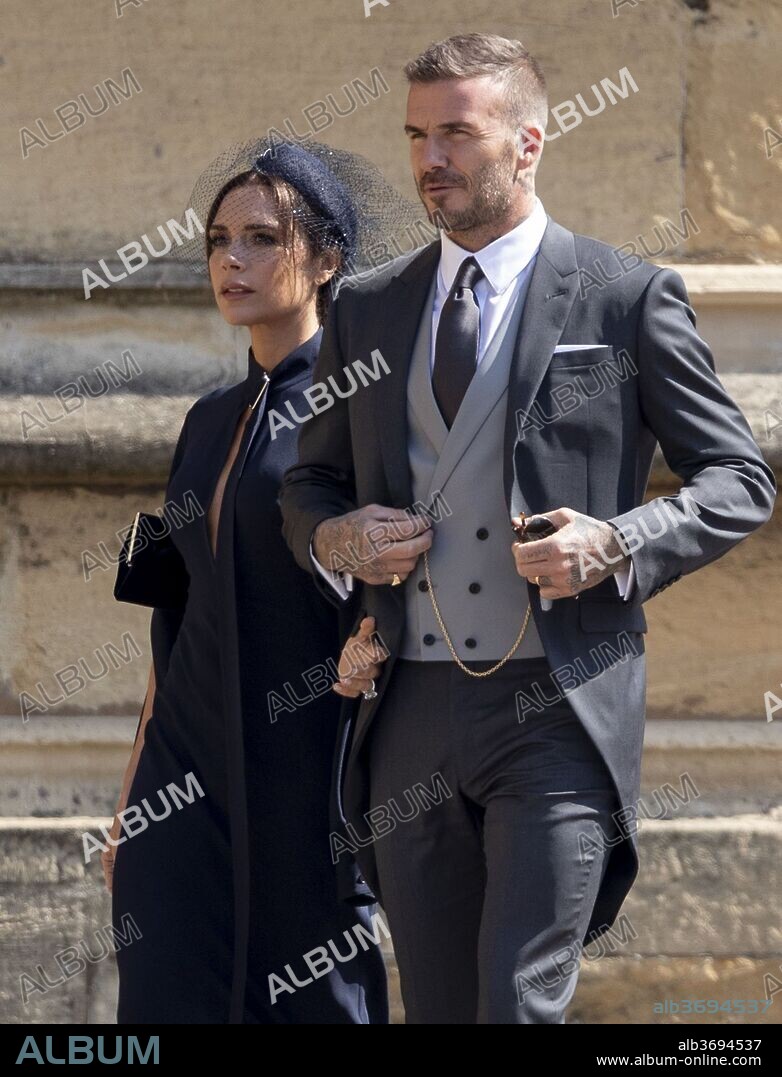 DAVID BECKHAM y VICTORIA BECKHAM. May 19, 2018 - Windsor, England, United Kingdom - 5/19/18.The royal wedding ceremony of Prince Harry The Duke of Sussex and Meghan Markle The Duchess of Sussex held at St. George''s Chapel on the grounds of Windsor Castle on May 19th, 2018. Members of The Royal Family included Prince William The Duke of Cambridge, Princess Catherine The Duchess of Cambridge, Queen Elizabeth II, Prince Philip The Duke of Edinburgh, Prince Charles of Wales, Duchess Camilla, Princess Charlotte, Sarah Ferguson The Duchess of York and Prince Andrew The Duke of York. Guests included mother of the bride Doria Ragland, Pippa Middleton Matthews, George and Amal Clooney, David and Victoria Beckham, Sir Elton John and David Furnish, Priyanka Chopra, Serena Williams, James Corden and Idris Elba..(Windsor, England, UK. 19/05/2018