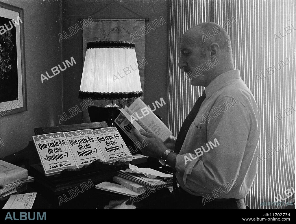 Jack Rolland at home in Lausanne 1970.