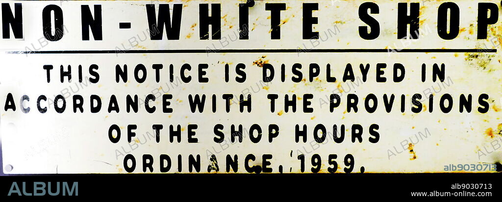 Official signs used in South Africa under the Apartheid administration. Apartheid was a system of institutionalised racial segregation that existed in South Africa from 1948 until the early 1990s. Apartheid was characterised by an authoritarian political culture based on baasskap (or white supremacy), which encouraged state repression of Black African, Coloured, and Asian South Africans for the benefit of the nation's minority white population.