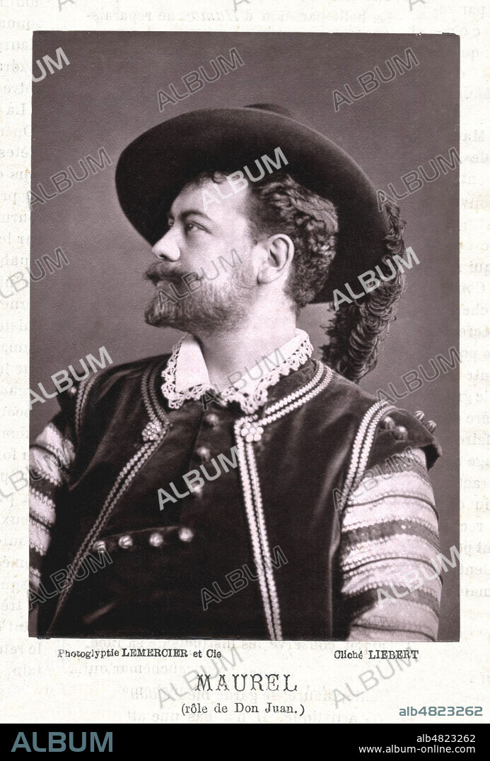 Victor MAUREL (1848-1923) dans le role de Don Juan a l'Opera. Photographie de Alphonse LIEBERT (1827-1914) pour Paris-Portrait du 26 fevrier 1880. Credit : Collection Jonas/Kharbine-Tapabor.