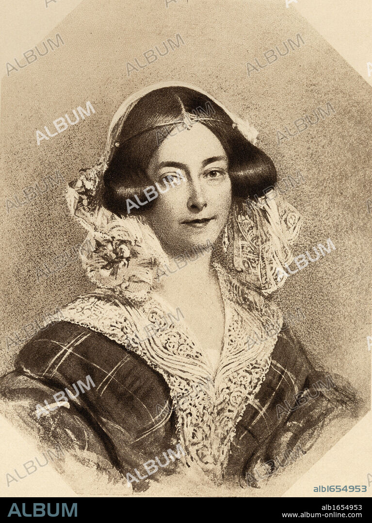 Victoria, Duchess of Kent and Strathearn, 1786-1861. Mother of Queen Victoria, from a portrait by Stone .From the book "The Girlhood of Queen Victoria" 1832-1840. Published in London 1912.