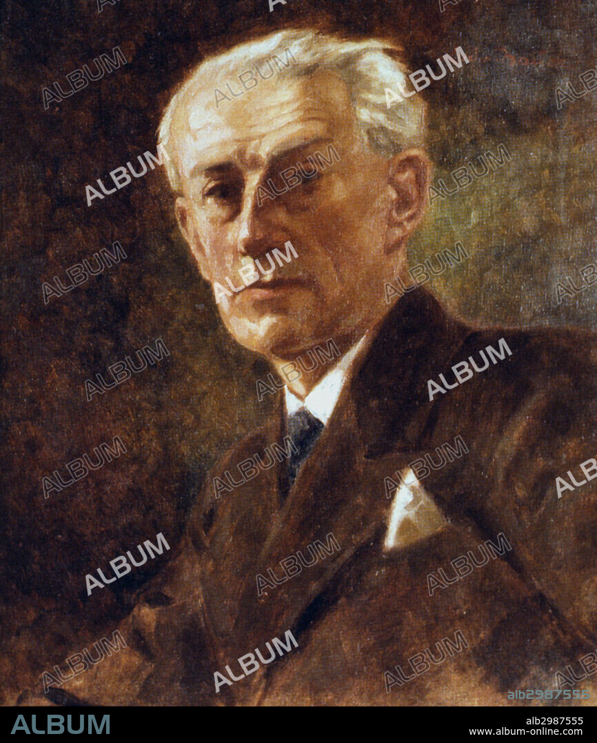 MAURICE RAVEL (1875-1937).French composer. Oil on canvas, c1930, by Ludwig Nauer. EDITORIAL USE ONLY.
